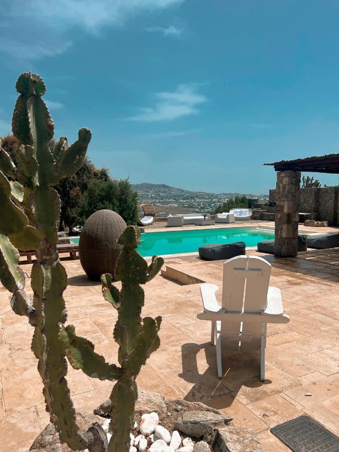 Dreamy Boho 5Bed Villa With Pool And Ocean View Mykonos Town Extérieur photo