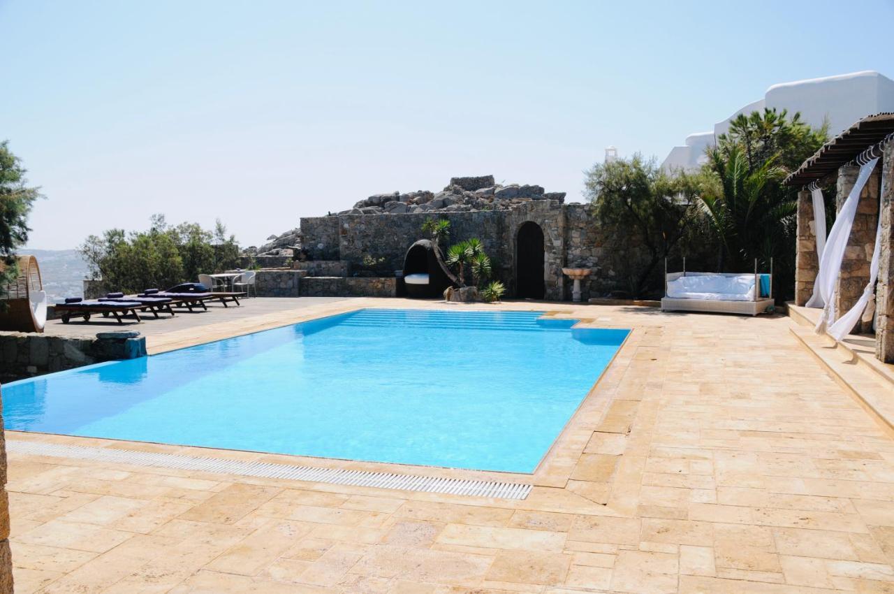 Dreamy Boho 5Bed Villa With Pool And Ocean View Mykonos Town Extérieur photo