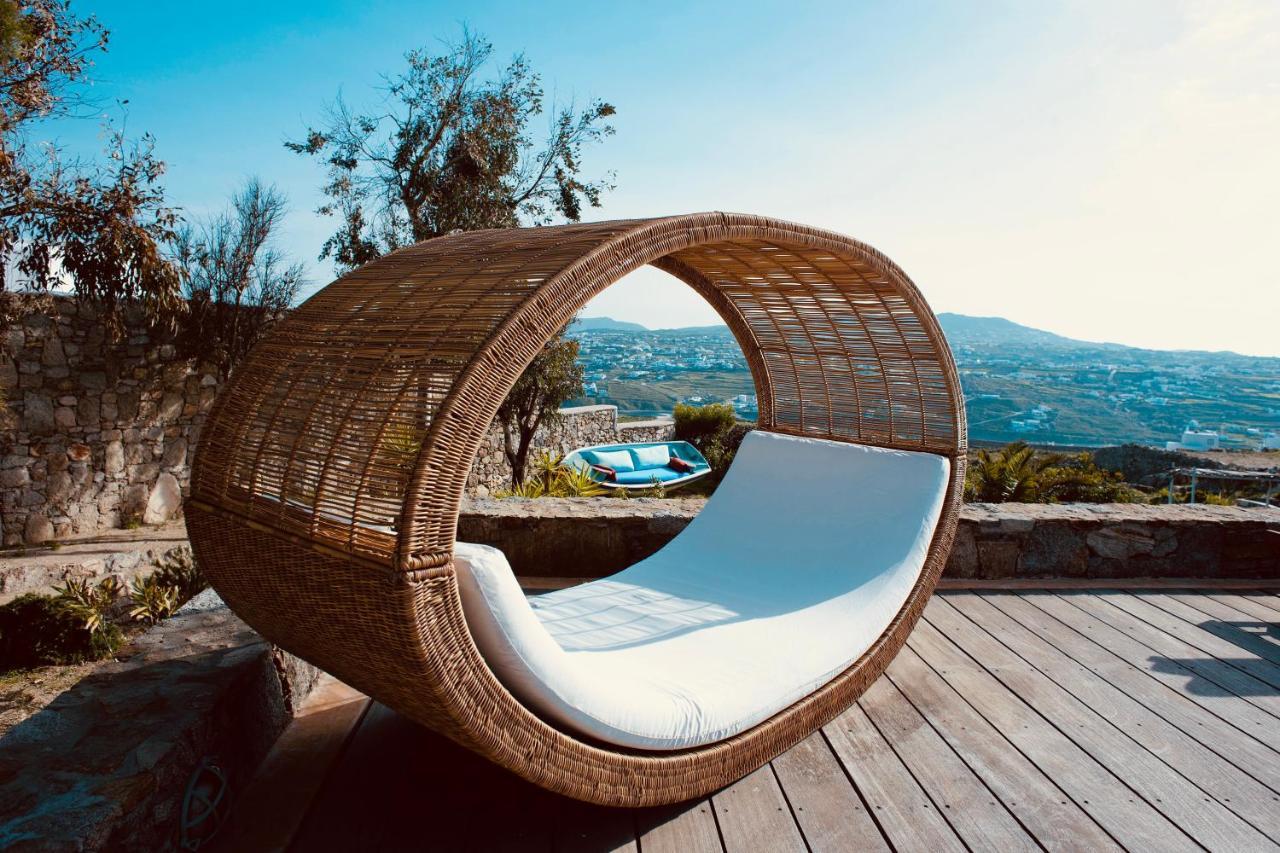 Dreamy Boho 5Bed Villa With Pool And Ocean View Mykonos Town Extérieur photo