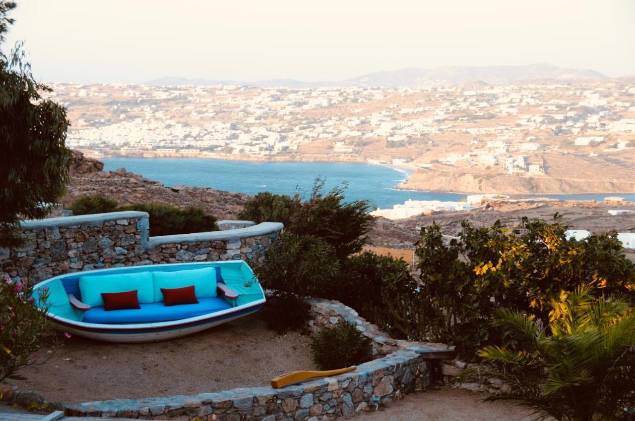 Dreamy Boho 5Bed Villa With Pool And Ocean View Mykonos Town Extérieur photo